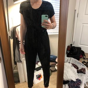 Black cotton jumpsuit
